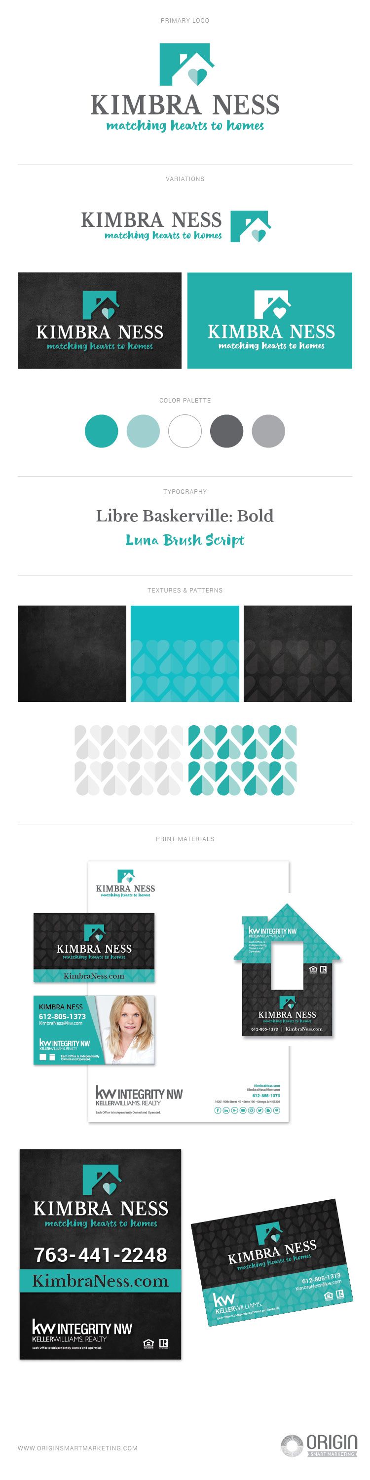 Kimbra Ness Logo Brand Board By Angela Schmidt Design