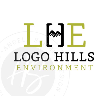 Letter H Hills Logo Concpet By Angela Schmidt Design