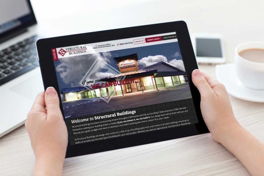 Structural Buildings Website Design By Angelaschmidtdesign