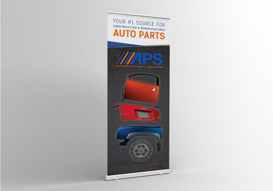 Auto Parts Retractable Banner By Angela Schmidt Design