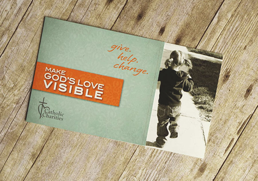 Catholic Charities Campaign Make Gods Love Visible Mailer Closed By Angela Schmidt Design