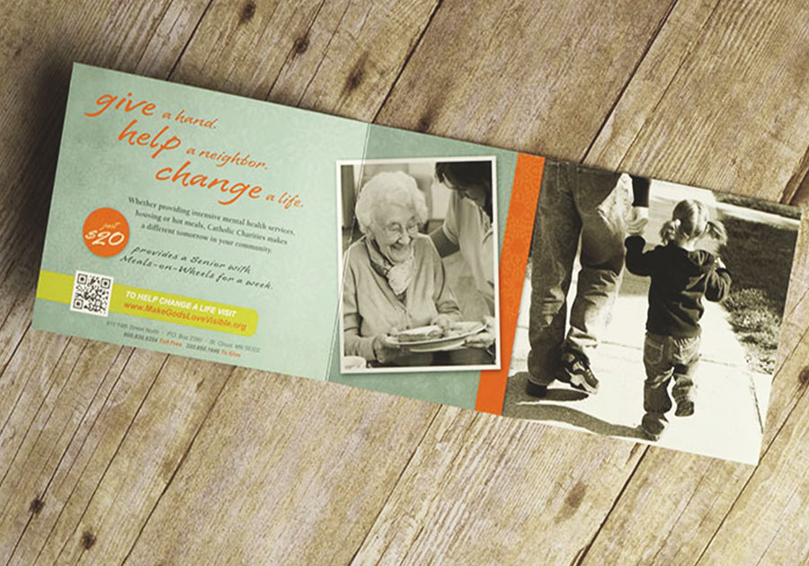 Catholic Charities Campaign Make Gods Love Visible Mailer By Angela Schmidt Design