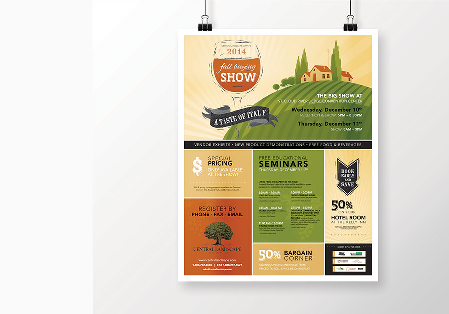 Central Landscape Supply Fall Buying Show Poster 2014 By Angela Schmidt Design