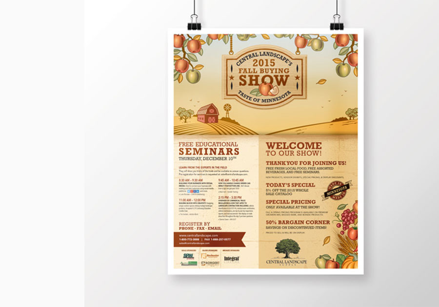 Central Landscape Supply Fall Buying Show Poster By Angela Schmidt Design