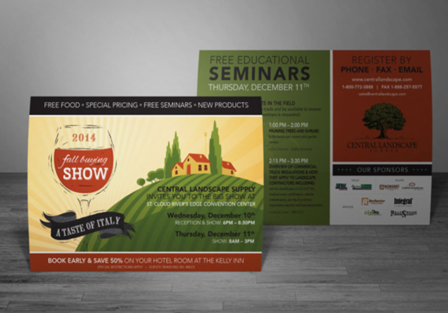 Central Landscape Supply Fall Buying Show Tent Card By Angela Schmidt Design