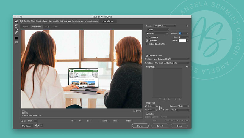 How To Optimize Images For The Web Angela Schmidt Design