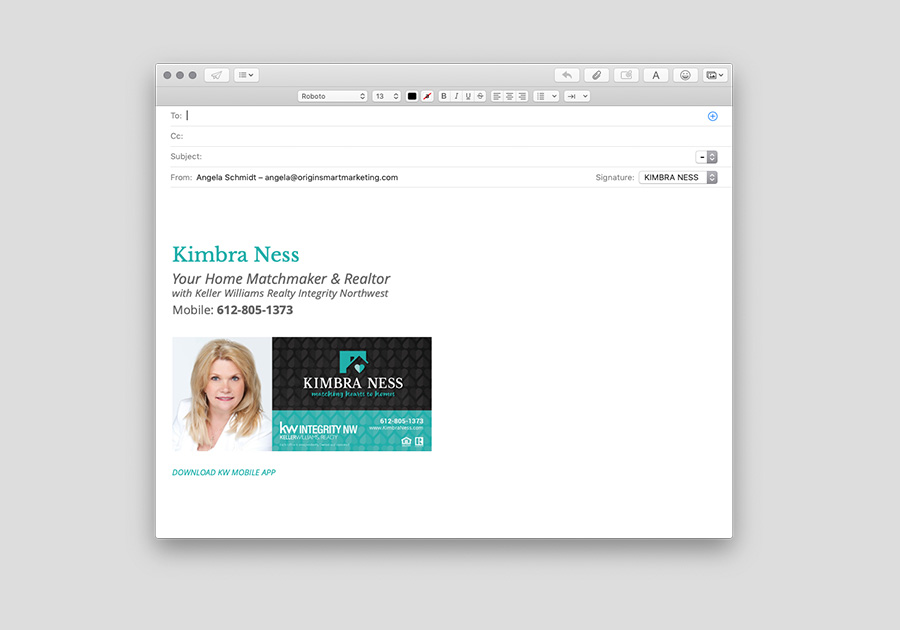 Kimbra Ness Realtor Email Signature Design By Angela Schmidt Design