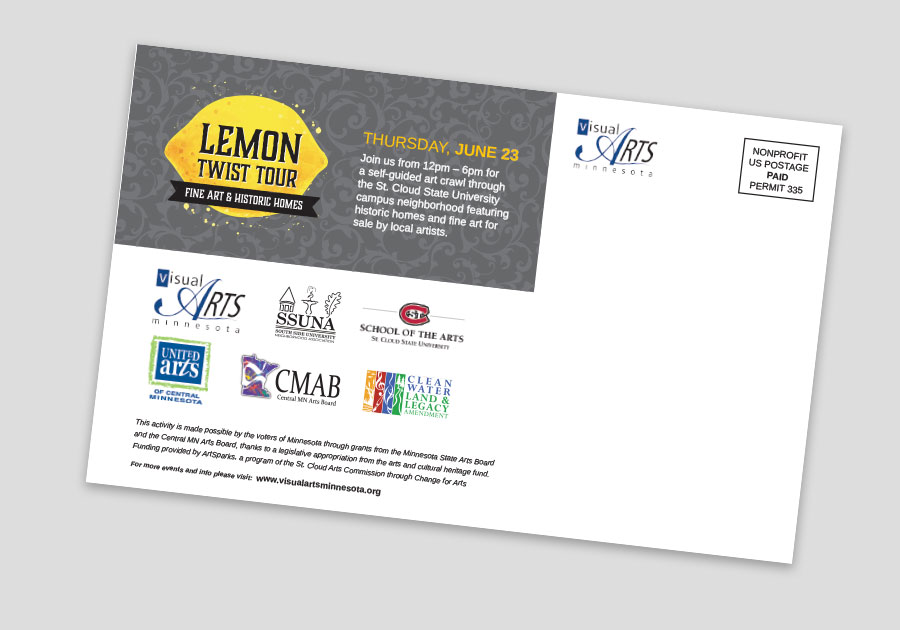 Lemon Twist Tour Postcard By Angela Schmidt Design