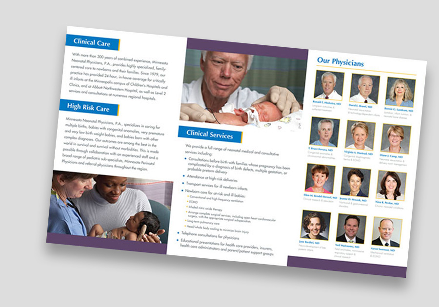 Minnesota Neonatal Physicians Brochure Design 3 By Angela Schmidt Design