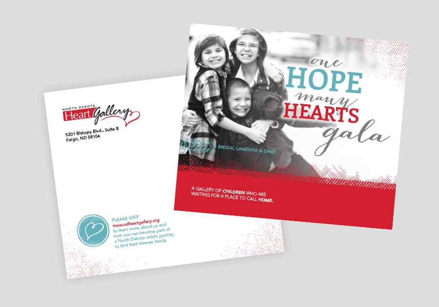 North Dakota Heart Gallery Gala Invite Mailer1 By Angela Schmidt Design