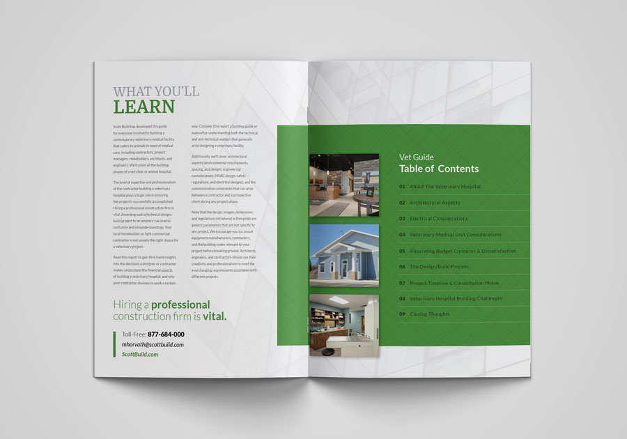 Scott Build Veterinary Booklet Brochure Design 2 By Angela Schmidt Design