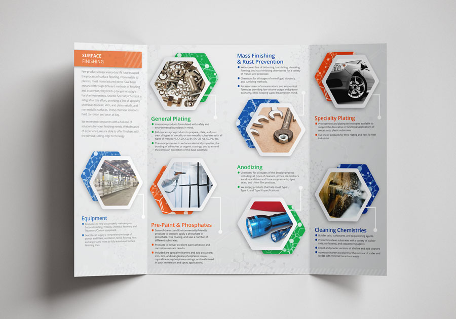 Seacole Surface Finishing Gate Fold Brochure Inside By Angela Schmidt Design