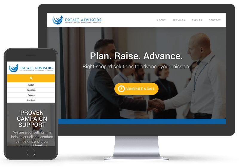 Escale Advisors Website Design Mockup Angela Schmidt Design