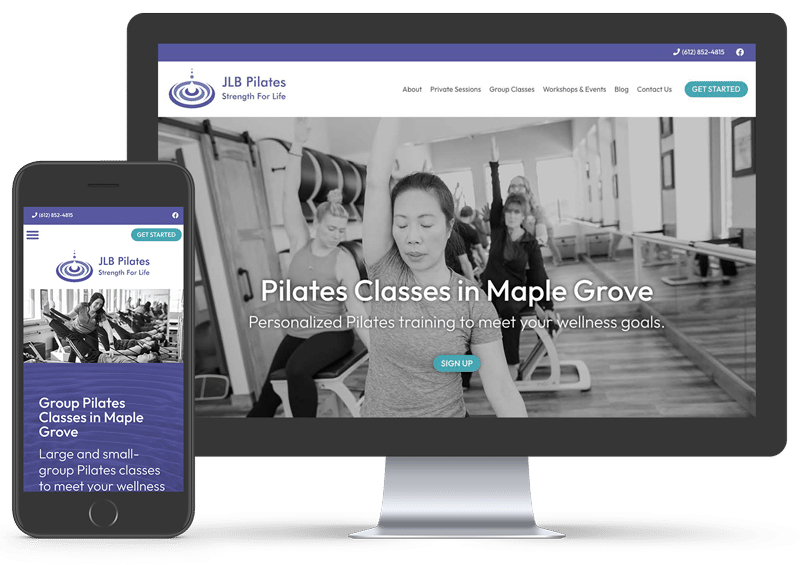 Jlb Pilates Website Design Mockup Angela Schmidt Design