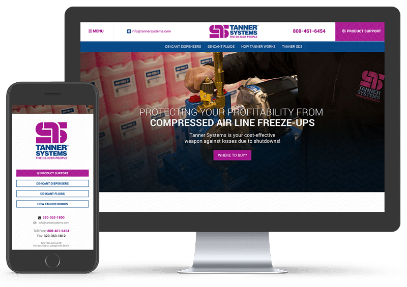 Tanner Systems Website Design Mockup Angela Schmidt Design
